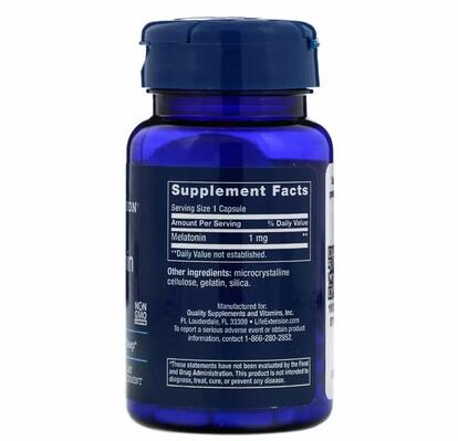 Мелатонин Life Extension Melatonin 1 мг, 60 капсул
