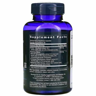 Поддержка надпочечников Life Extension Adrenal Energy Formula веганские капсулы №60