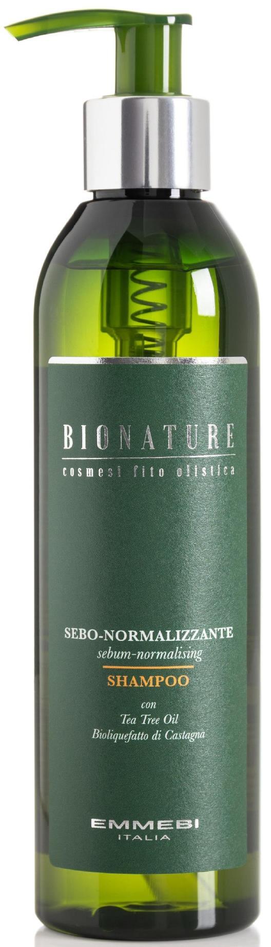 Шампунь для волосся Emmebi Italia Bionature Sebum себонормалізуючий, 250 мл