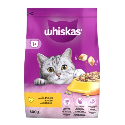 Корм сухой Whiskas для взрослых кошек Курица, 800 г