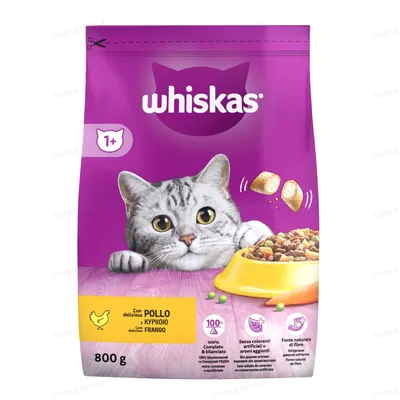 Корм сухий Whiskas для дорослих котів Курка, 800 г