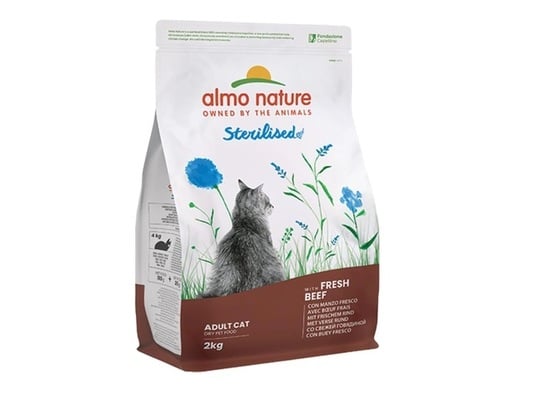 Корм сухой Almo Nature Holistic Cat для стерилизованных кошек с говядиной, 2 кг