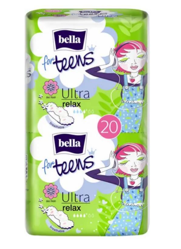 Прокладки гигиенические Bella for Teens Ultra Relax extra soft deo greеn tea, 20 шт