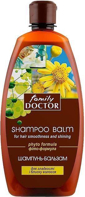 Шампунь-бальзам Family Doctor Фито-формула для гладкости и блеска волос, 500 мл