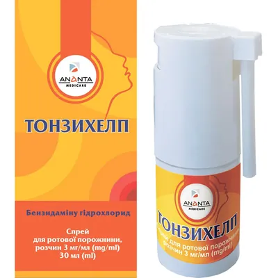 Тонзихелп спрей д/рот. порож. 3 мг/мл по 30 мл у флак. з доз. насос.