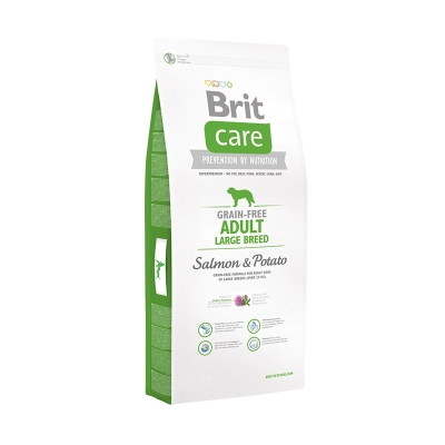 Корм сухой для собак весом от 25 кг Brit Care GF Adult Large Breed Salmon & Potato, 12 кг