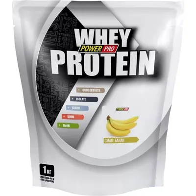 Протеїн сироватковий змішаний Power Pro Whey Protein банан, 1 кг