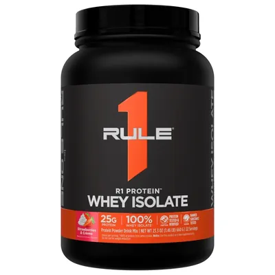 Протеїн сироватковий ізолят Rule One R1 Protein Whey Isolate, полуниця-крем, 660 г