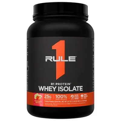 Протеїн сироватковий ізолят Rule One R1 Protein Whey Isolate, полуниця-банан, 660 г