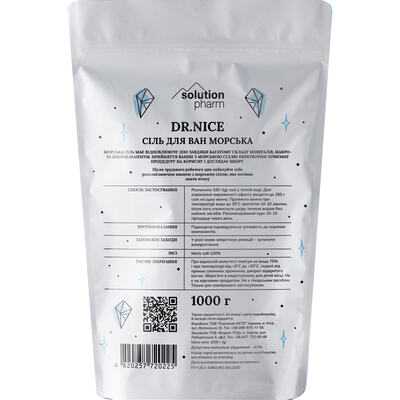 Сіль морська для ванн Dr.Nice, 1000 г