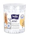 Ватні палички Bella Cotton Care з екстрактом женьшеню пластикова кругла упаковка, 100 шт