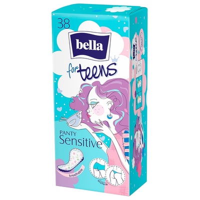 Прокладки гигиенические ежедневные Bella Panty for Teens Sensitive, 38 шт