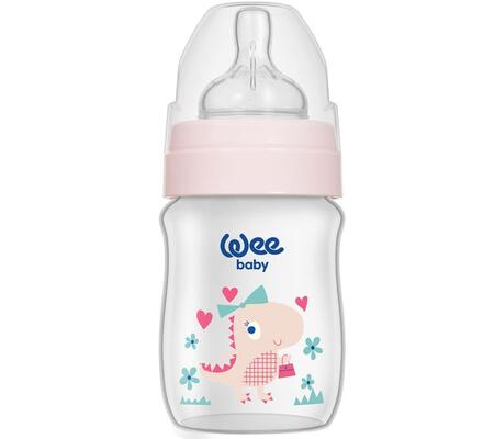 Бутылочка для кормления Wee Baby Classic Plus PP с широким горлышком, силиконовая соска №1, 125 мл