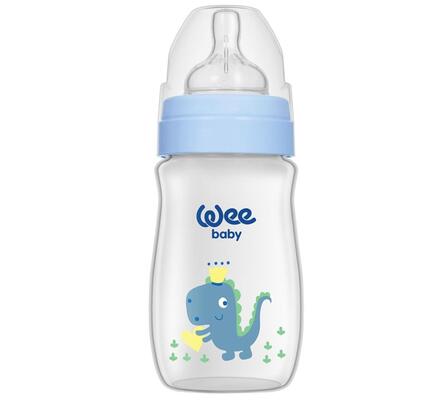 Пляшечка для годування Wee Baby Classic Plus PP з широкою шийкою, силіконова соска №1, 250 мл