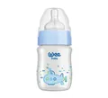 Пляшечка для годування Wee Baby Classic Plus скляна термостійка з широкою шийкою, силіконова соска №1, 120 мл