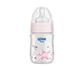 Пляшечка для годування Wee Baby Classic Plus скляна термостійка з широкою шийкою, силіконова соска №1, 120 мл