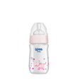 Бутылочка для кормления Wee Baby Classic Plus стеклянная термостойкая с широким горлышком, силиконовая соска №1, 180 мл