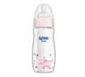Пляшечка для годування Wee Baby Classic Plus скляна термостійка з широкою шийкою, силіконова соска №1, 280 мл