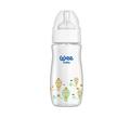 Пляшечка для годування Wee Baby Classic Plus скляна термостійка з широкою шийкою, силіконова соска №1, 280 мл