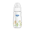Пляшечка для годування Wee Baby Classic Plus скляна термостійка з широкою шийкою, силіконова соска №1, 280 мл