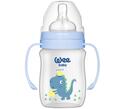 Пляшечка для годування Wee Baby Classic Plus PP з широкою шийкою з ручками, силіконова соска №1, 150 мл