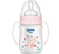 Пляшечка для годування Wee Baby Classic Plus PP з широкою шийкою з ручками, силіконова соска №1, 150 мл