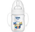 Пляшечка для годування Wee Baby Classic Plus PP з широкою шийкою з ручками, силіконова соска №1, 150 мл