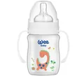 Пляшечка для годування Wee Baby Classic Plus PP з широкою шийкою з ручками, силіконова соска №1, 150 мл