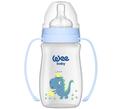 Бутылочка для кормления Wee Baby Classic Plus PP с широким горлышком с ручками, силиконовая соска №1, 250 мл