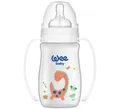 Пляшечка для годування Wee Baby Classic Plus PP з широкою шийкою з ручками, силіконова соска №1, 250 мл