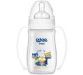 Бутылочка для кормления Wee Baby Classic Plus PP с широким горлышком с ручками, силиконовая соска №1, 250 мл