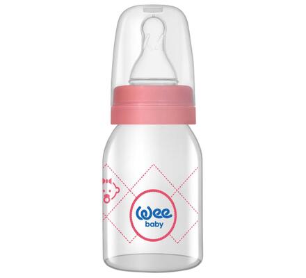 Бутылочка для кормления Wee Baby Classic стеклянная, силиконовая соска №1, 125 мл