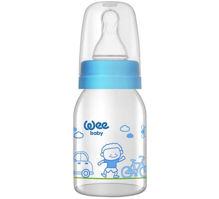 Бутылочка для кормления Wee Baby Classic стеклянная, силиконовая соска №1, 125 мл