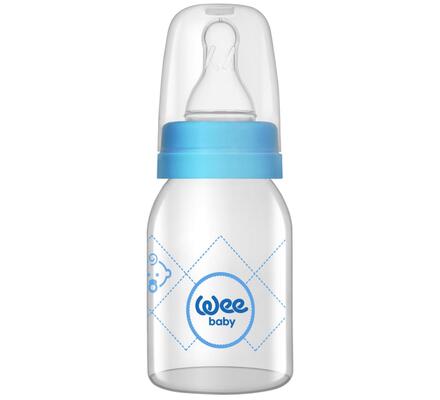 Бутылочка для кормления Wee Baby Classic стеклянная, силиконовая соска №1, 125 мл