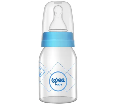 Пляшечка для годування Wee Baby Classic скляна, силіконова соска №1, 125 мл