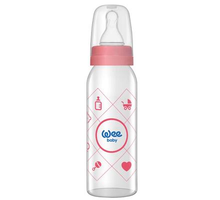 Бутылочка для кормления Wee Baby Classic стеклянная, силиконовая соска №1, 250 мл