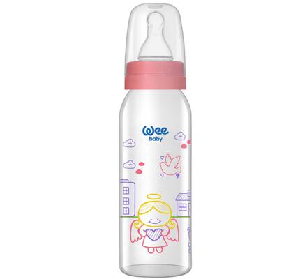 Бутылочка для кормления Wee Baby Classic стеклянная, силиконовая соска №1, 250 мл