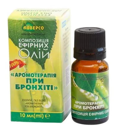 Композиція ефірних олій Адверсо Ароматерапія при бронхіті, 10 мл