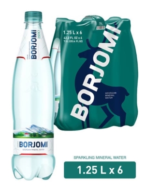 Вода минеральная Borjomi газированная, 1,25 л