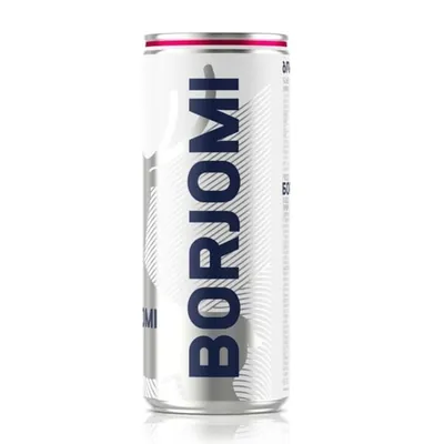Вода мінеральна Borjomi газована, банка, 0,33 л