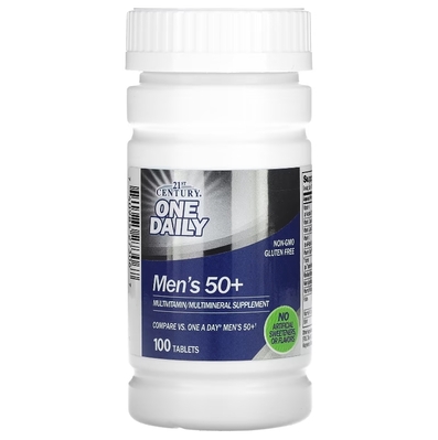 Мультивітаміни для чоловіків 50+ 21st Century One Daily Multivitamin for Men`s 50+, 100 таблеток