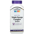 Омега 3-6-9 21st Century Triple Omega Complex 3-6-9, 90 желатиновых капсул