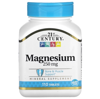 Магний 21st Century Magnesium 250 мг, 110 таблеток