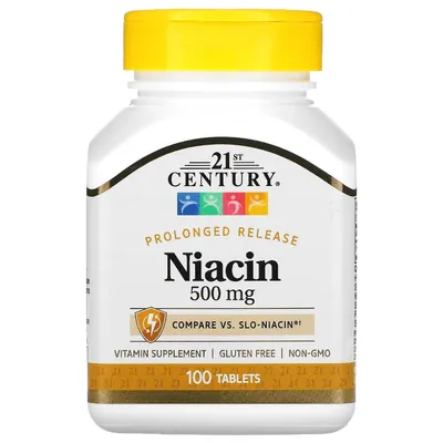 Ніацин 21st Century Niacin 500 мг, 100 таблеток