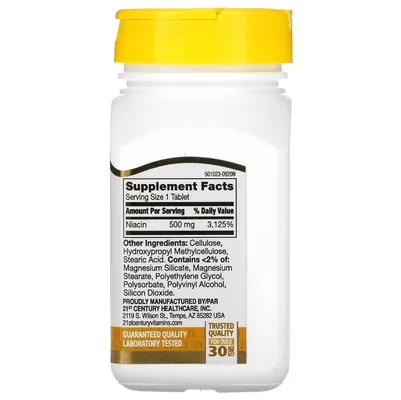 Ніацин 21st Century Niacin 500 мг, 100 таблеток