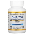 DHA 700 California Gold Nutrition 1000 мг, 30 желатиновых капсул