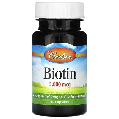Біотин Carlson Labs Biotin 5000 мкг капсули №50