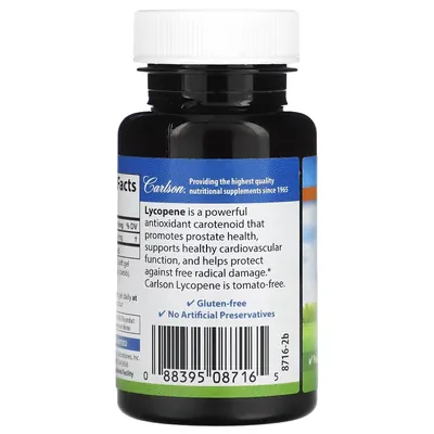 Лікопін Carlson Labs Lycopene 15 мг, 60 м'яких капсул