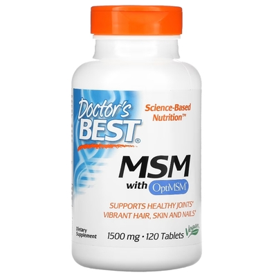 Метилсульфонілметан Doctor's Best MSM with OptiMSM 1500 мг, 120 таблеток