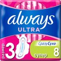 Прокладки гигиенические Always Ultra Super, 5 капель, 3 размер, 8 шт
